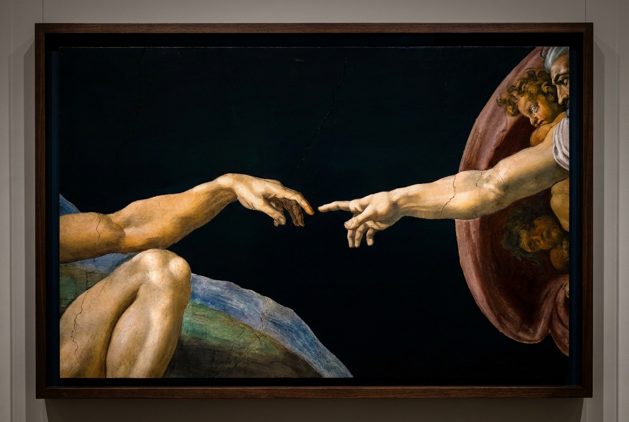 Fine art reproductions including Sistine Chapel and classical paintings